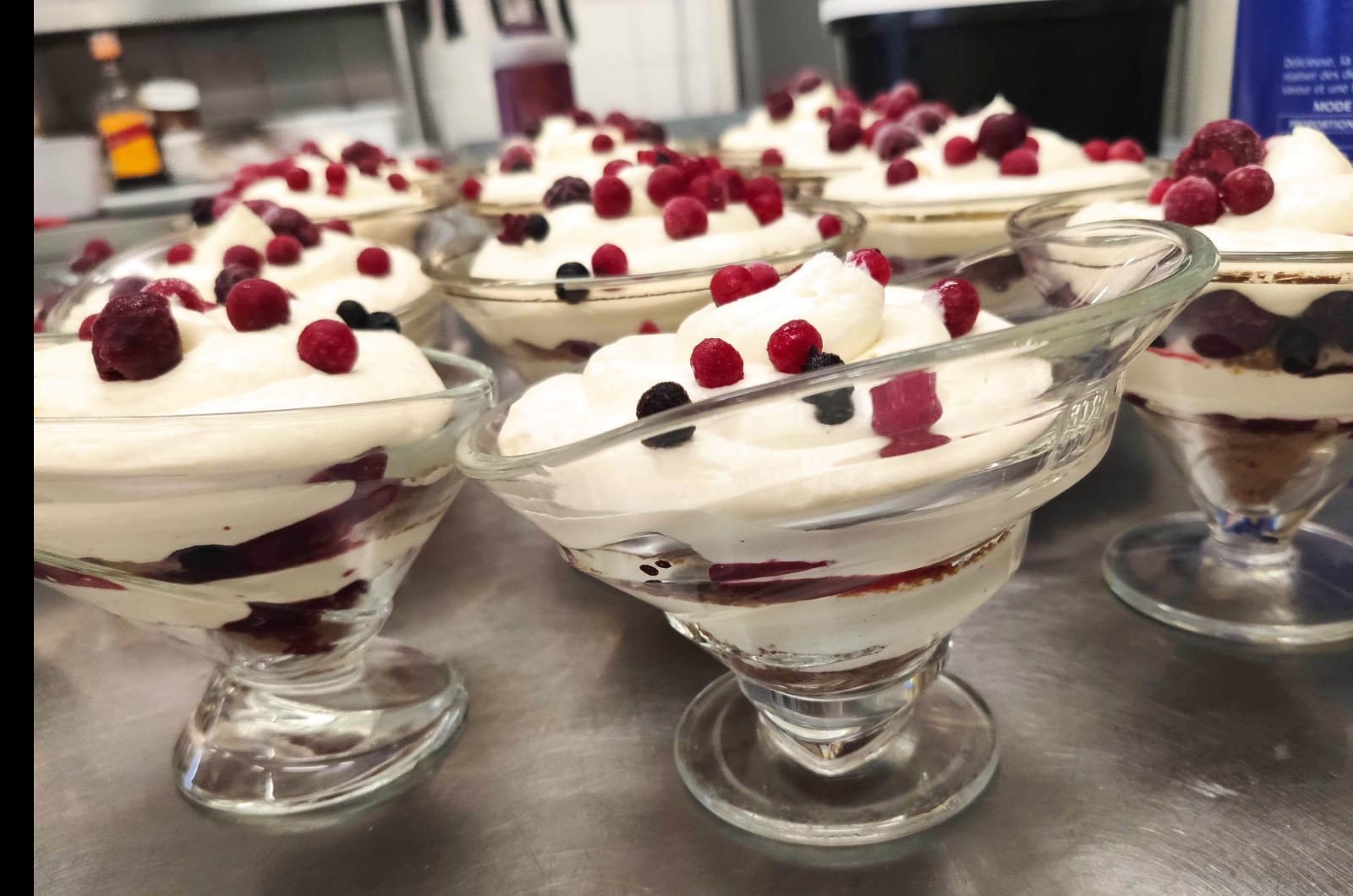 Panna cotta maison aux fruits rouges
